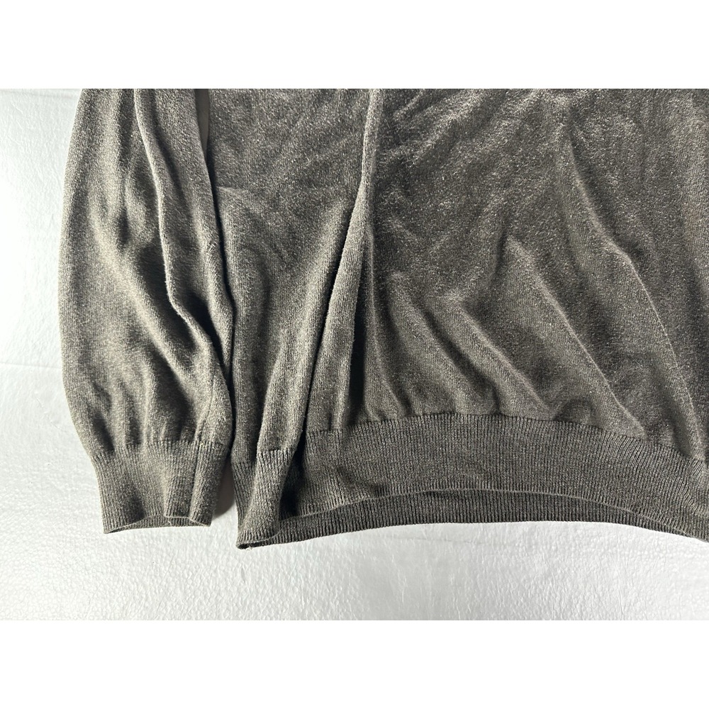 J Crew Cashmere Blend Sweater Mens Large Gray Crewneck Pullover - Picture 12 of 13